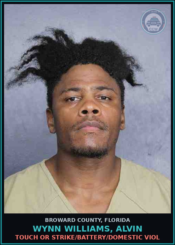 Booking mugshot of WYNN WILLIAMS, ALVIN in Broward County