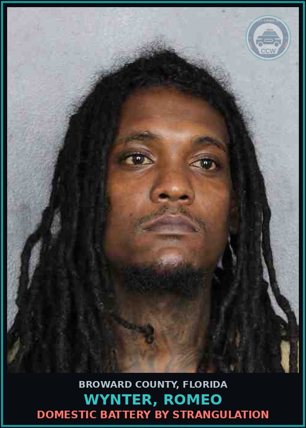 Booking mugshot of WYNTER, ROMEO in Broward County