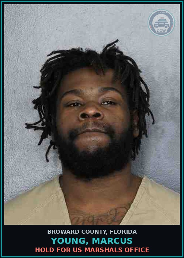 Booking mugshot of YOUNG, MARCUS in Broward County