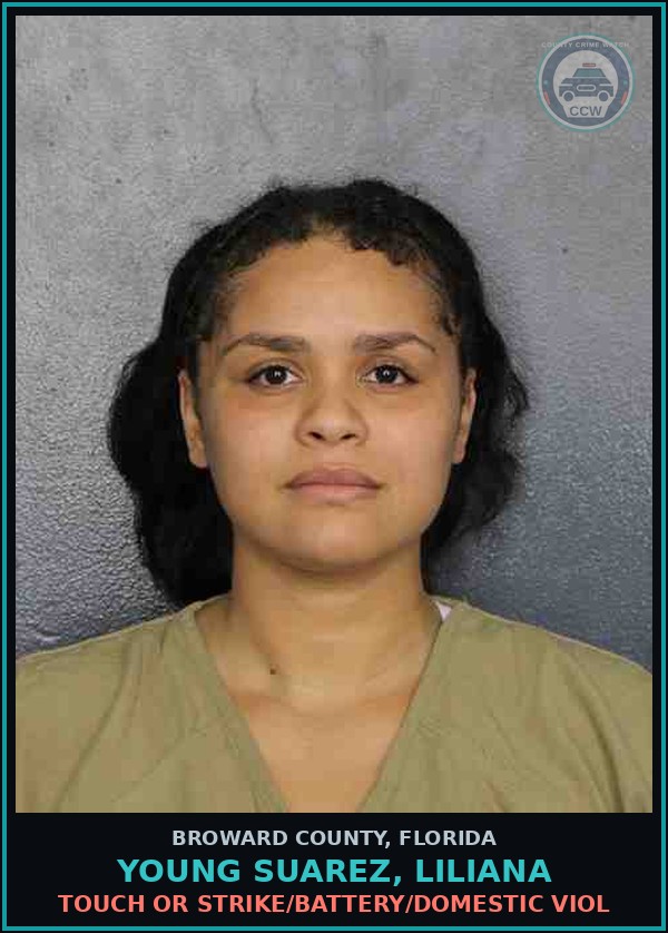 Booking mugshot of YOUNG SUAREZ, LILIANA in Broward County