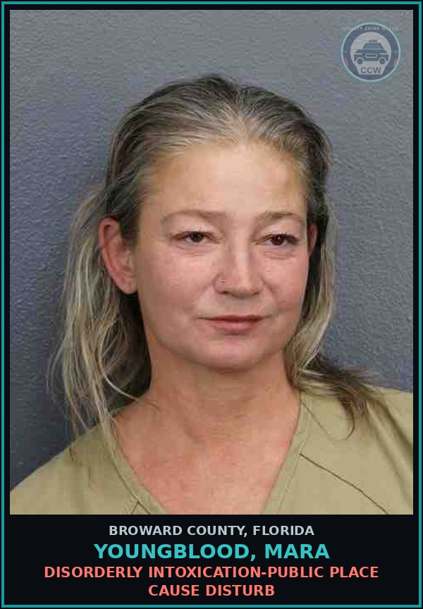 Booking mugshot of YOUNGBLOOD, MARA in Broward County