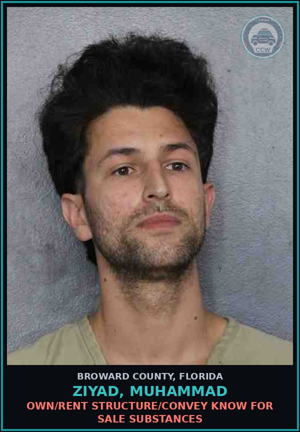 Booking mugshot of ZIYAD, MUHAMMAD in Broward County