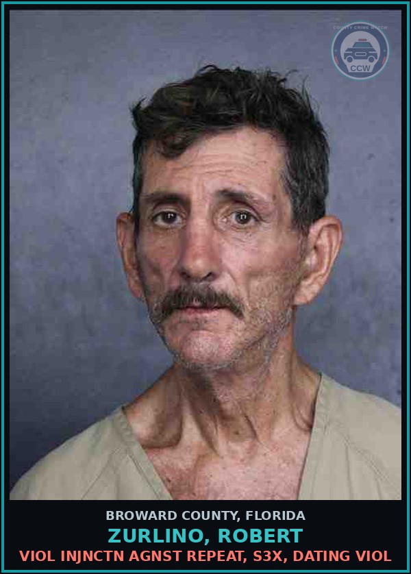 Booking mugshot of ZURLINO, ROBERT in Broward County