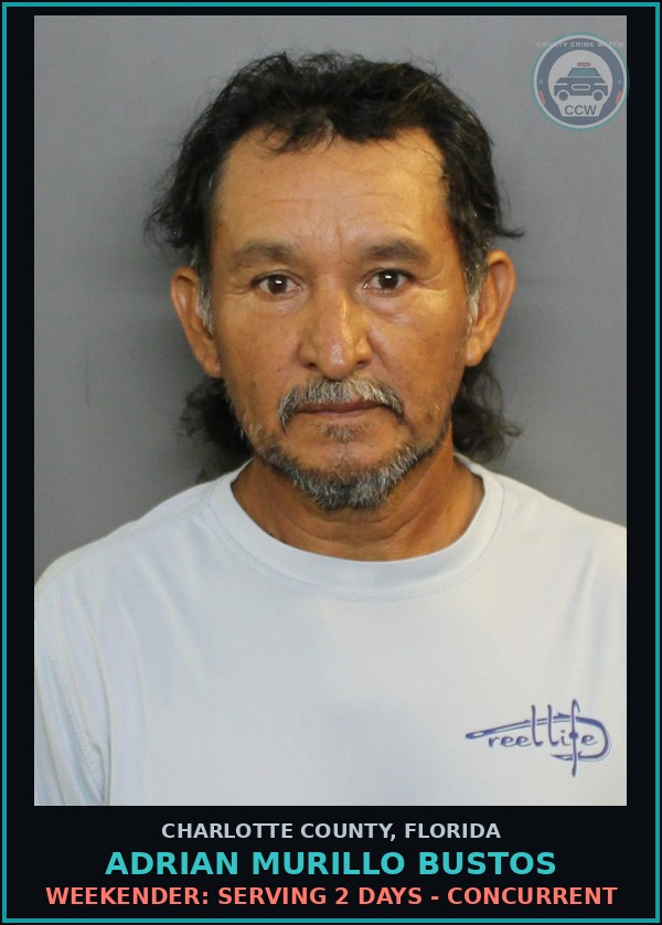 Booking mugshot of ADRIAN MURILLO BUSTOS in Charlotte County