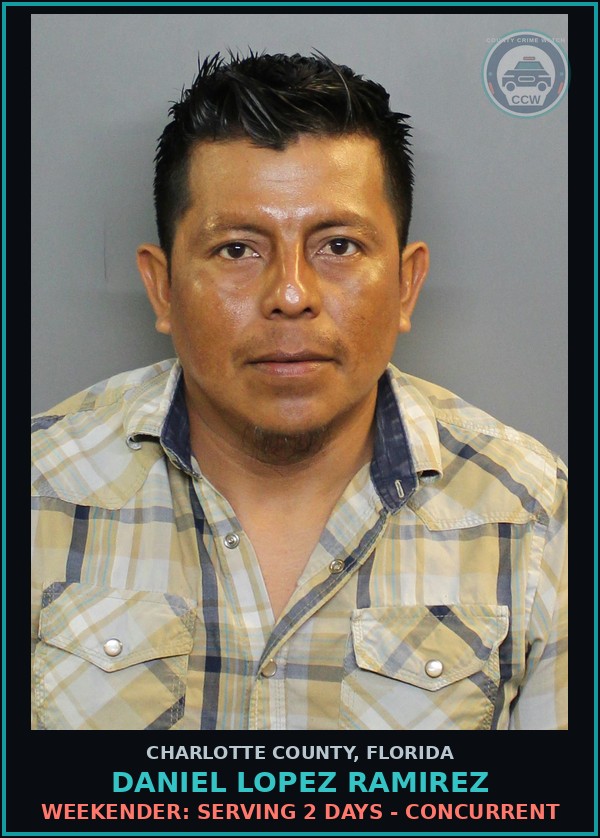 Booking mugshot of DANIEL LOPEZ RAMIREZ in Charlotte County