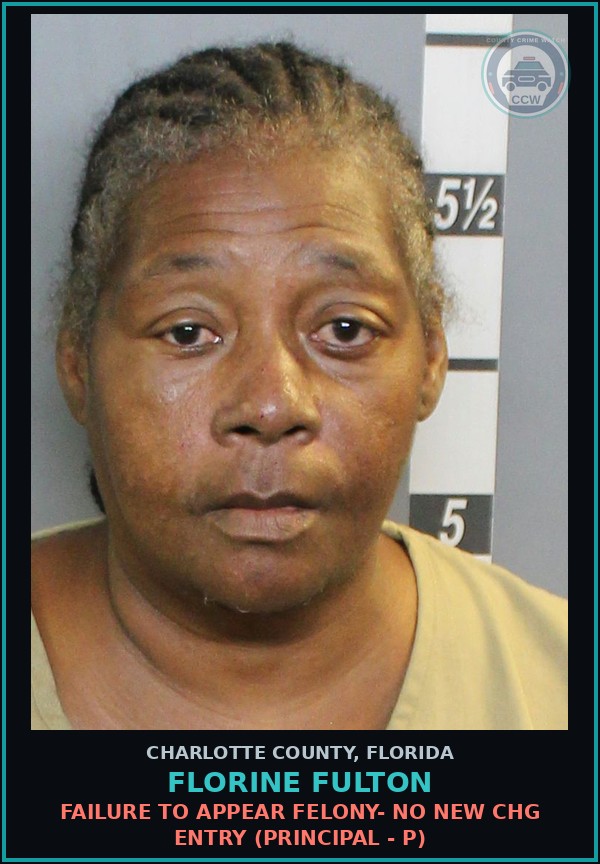 Booking mugshot of FLORINE FULTON in Charlotte County