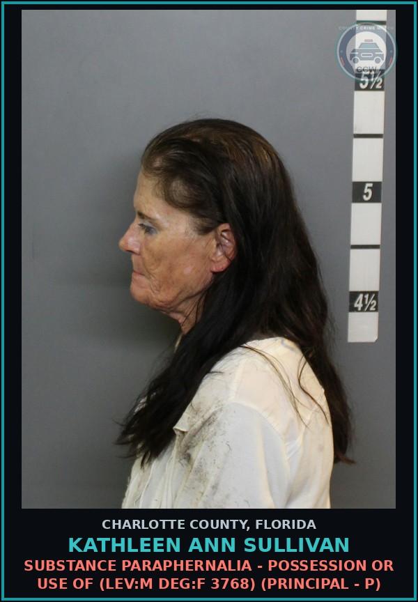 Booking mugshot of KATHLEEN ANN SULLIVAN in Charlotte County