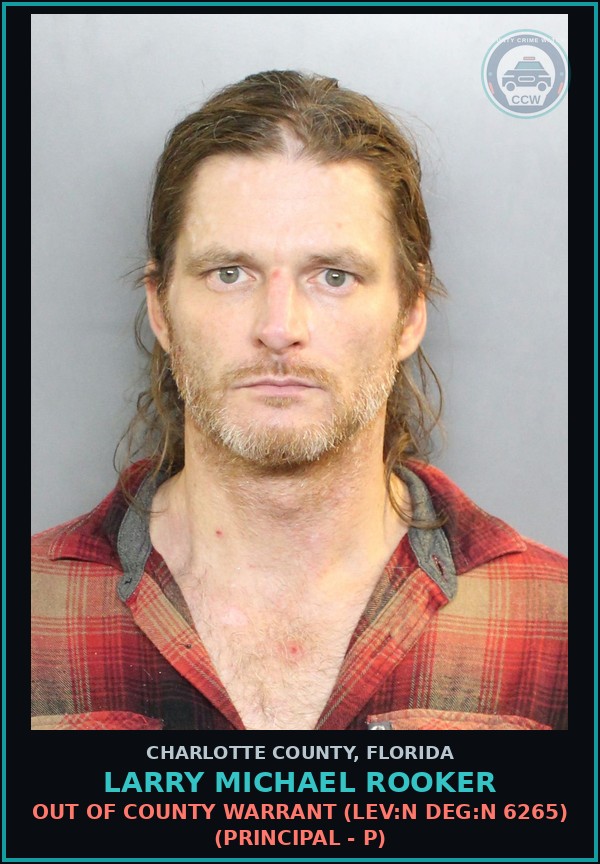 Booking mugshot of LARRY MICHAEL ROOKER in Charlotte County