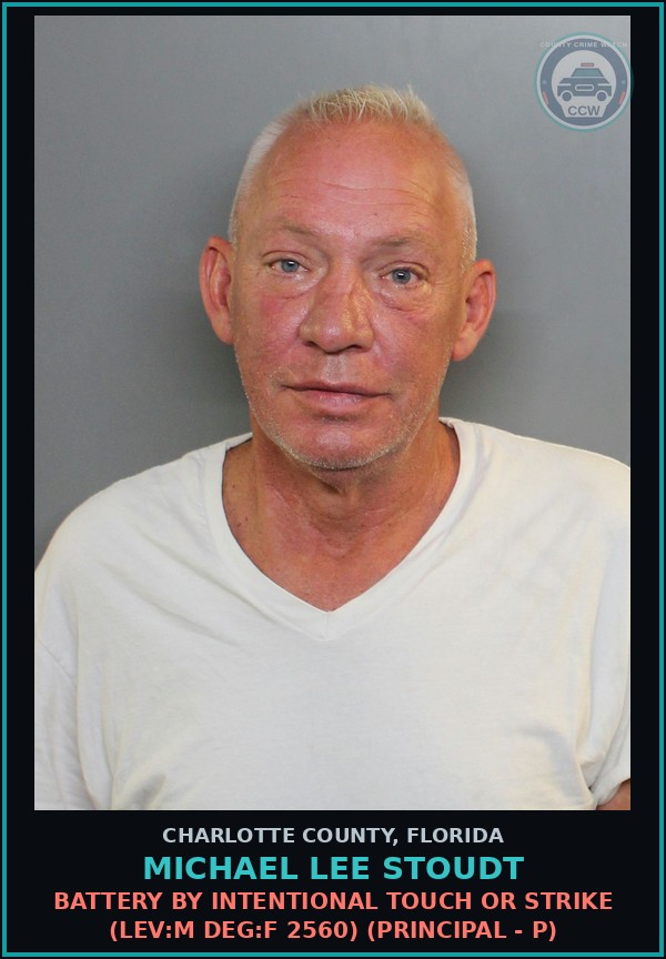 Booking mugshot of MICHAEL LEE STOUDT in Charlotte County