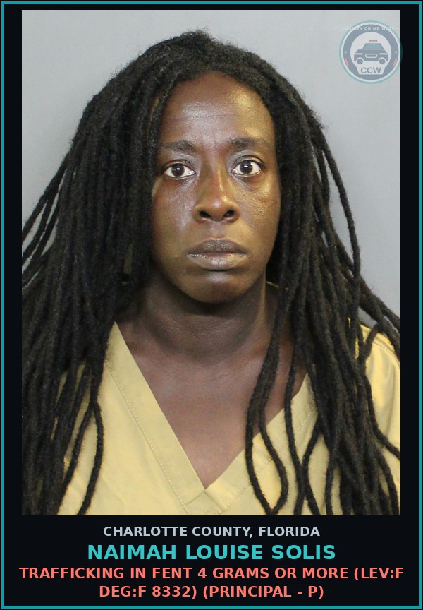 Booking mugshot of NAIMAH LOUISE SOLIS in Charlotte County