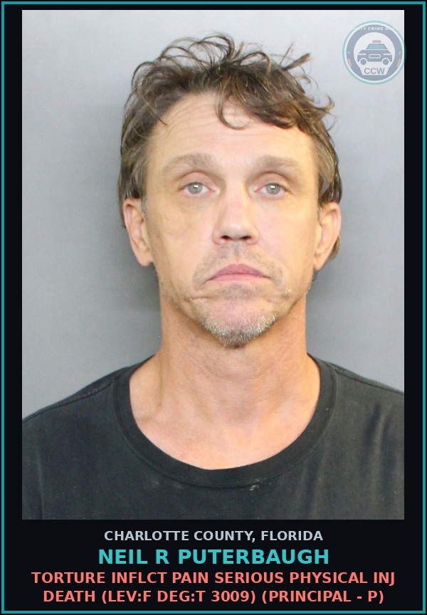 Booking mugshot of NEIL R PUTERBAUGH in Charlotte County