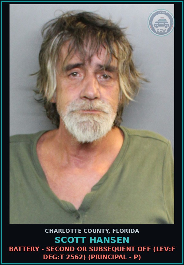 Booking mugshot of SCOTT HANSEN in Charlotte County