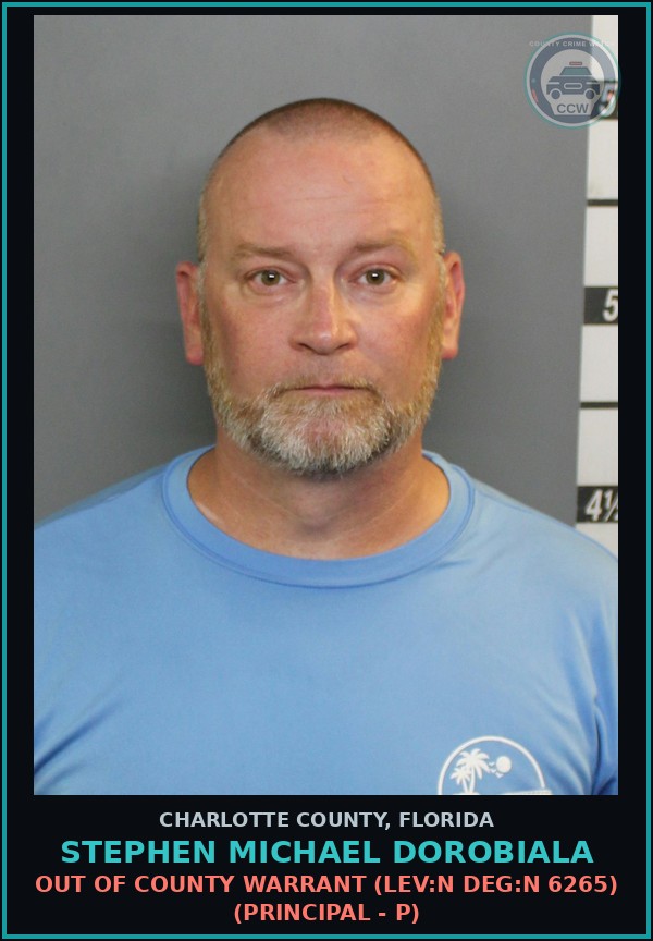 Booking mugshot of STEPHEN MICHAEL DOROBIALA in Charlotte County