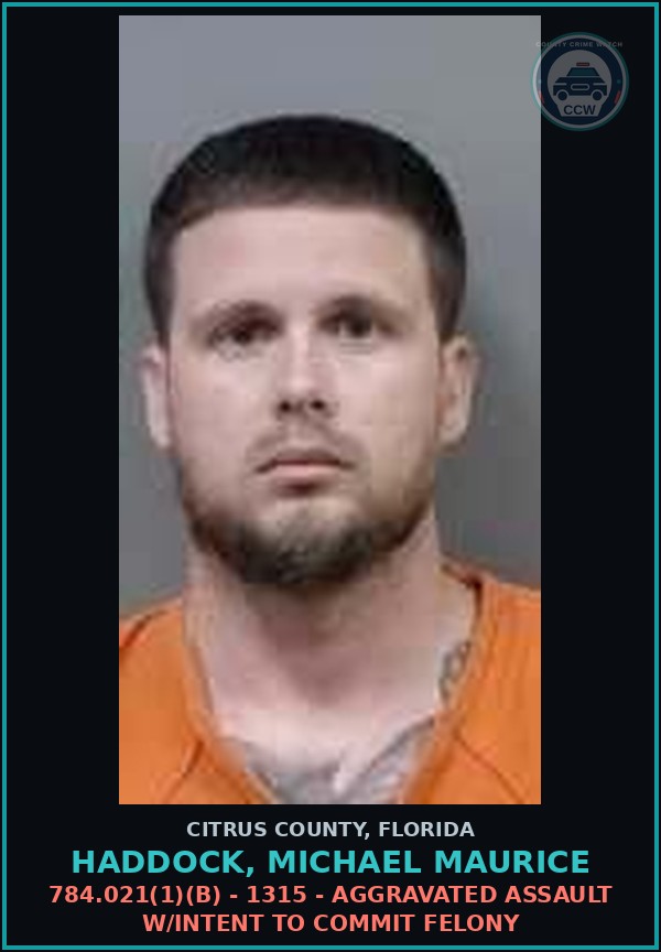 Booking mugshot of Haddock, Michael Maurice in Citrus County