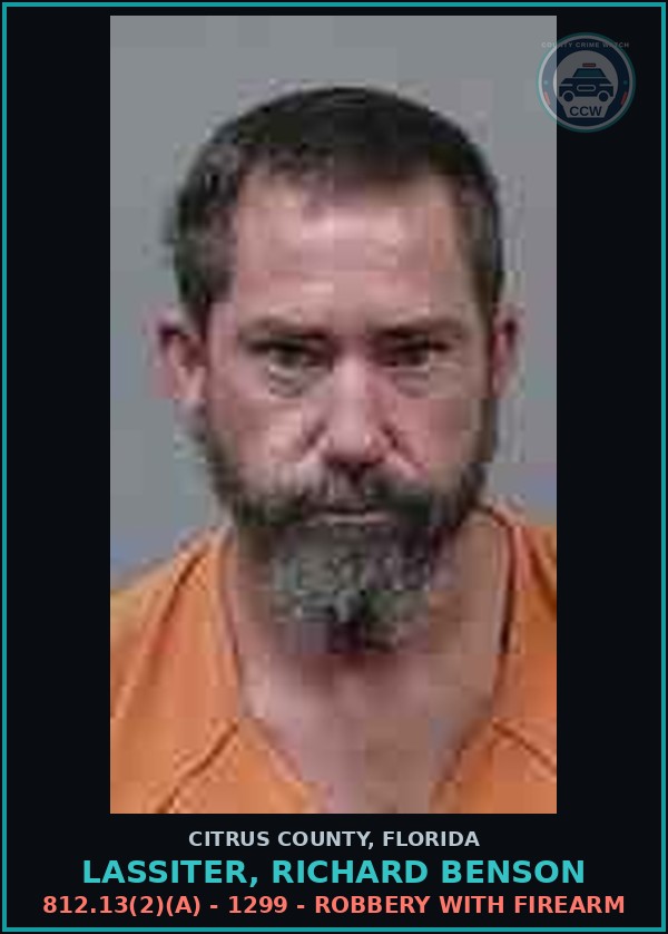 Booking mugshot of LASSITER, RICHARD BENSON in Citrus County