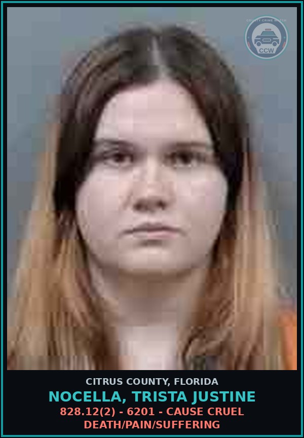Booking mugshot of NOCELLA, TRISTA JUSTINE in Citrus County