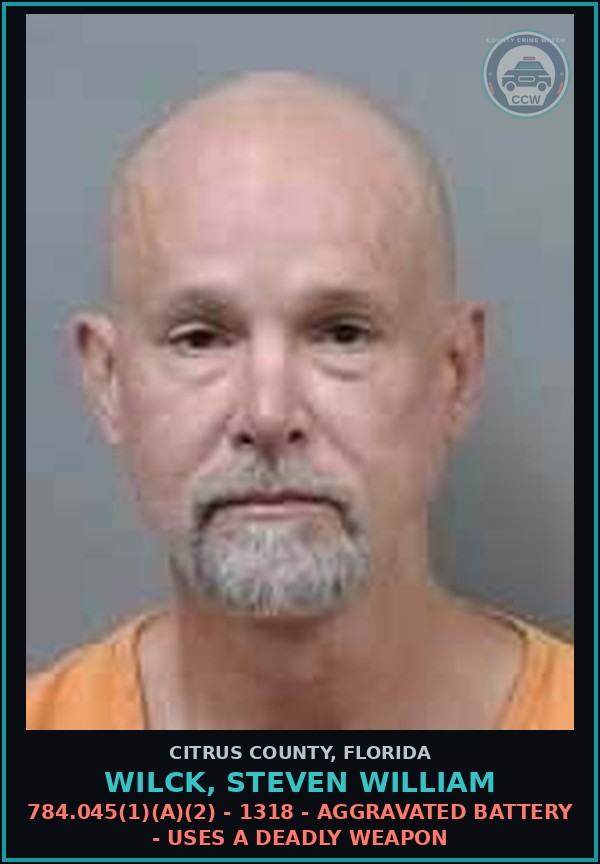 Booking mugshot of WILCK, STEVEN WILLIAM in Citrus County