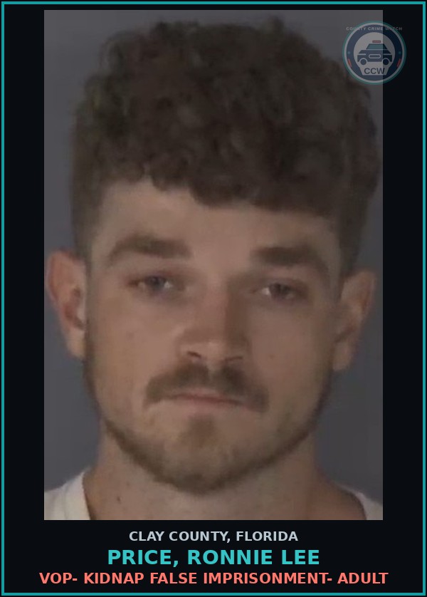 Booking mugshot of PRICE, RONNIE LEE in Clay County