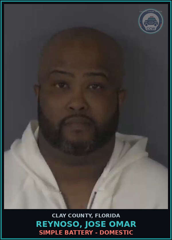 Booking mugshot of REYNOSO, JOSE OMAR in Clay County