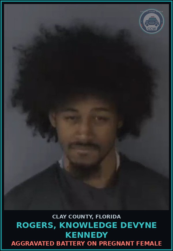 Booking mugshot of ROGERS, KNOWLEDGE DEVYNE KENNEDY in Clay County