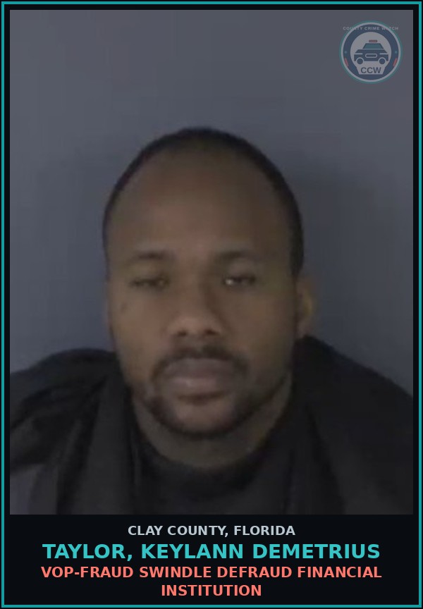 Booking mugshot of TAYLOR, KEYLANN DEMETRIUS in Clay County