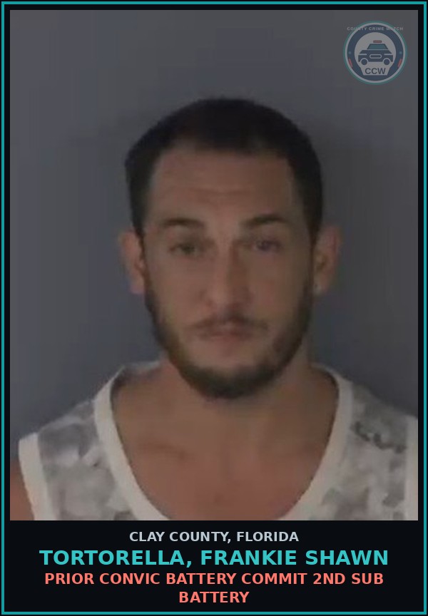 Booking mugshot of TORTORELLA, FRANKIE SHAWN in Clay County