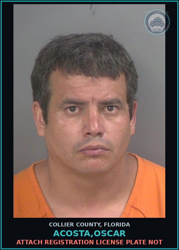 Booking mugshot of ACOSTA,OSCAR in Collier County