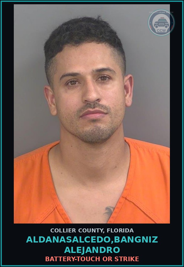 Booking mugshot of ALDANASALCEDO,BANGNIZ ALEJANDRO in Collier County
