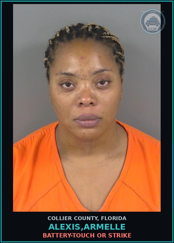 Booking mugshot of ALEXIS,ARMELLE in Collier County
