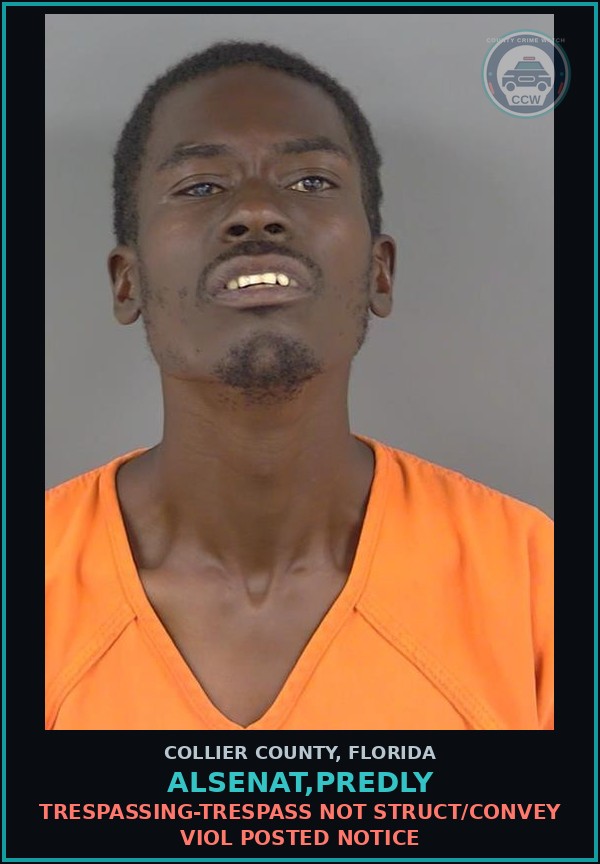 Booking mugshot of ALSENAT,PREDLY in Collier County