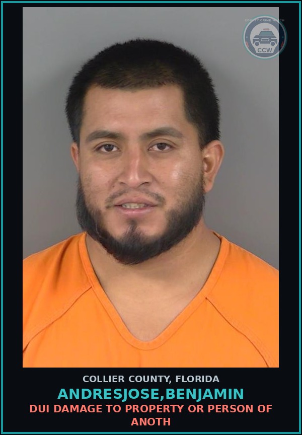 Booking mugshot of ANDRESJOSE,BENJAMIN in Collier County