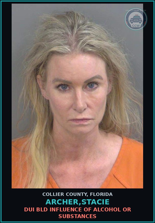Booking mugshot of ARCHER,STACIE in Collier County
