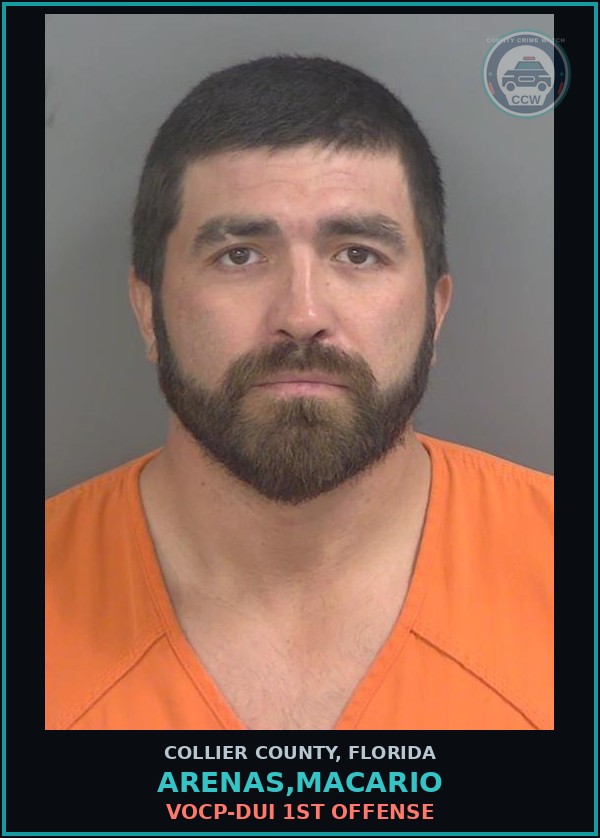 Booking mugshot of ARENAS,MACARIO in Collier County