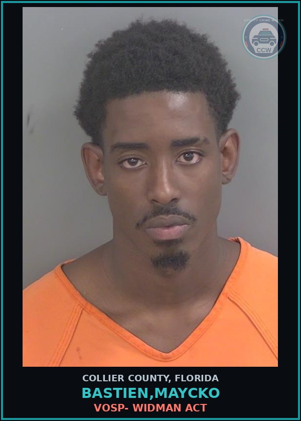 Booking mugshot of BASTIEN,MAYCKO in Collier County