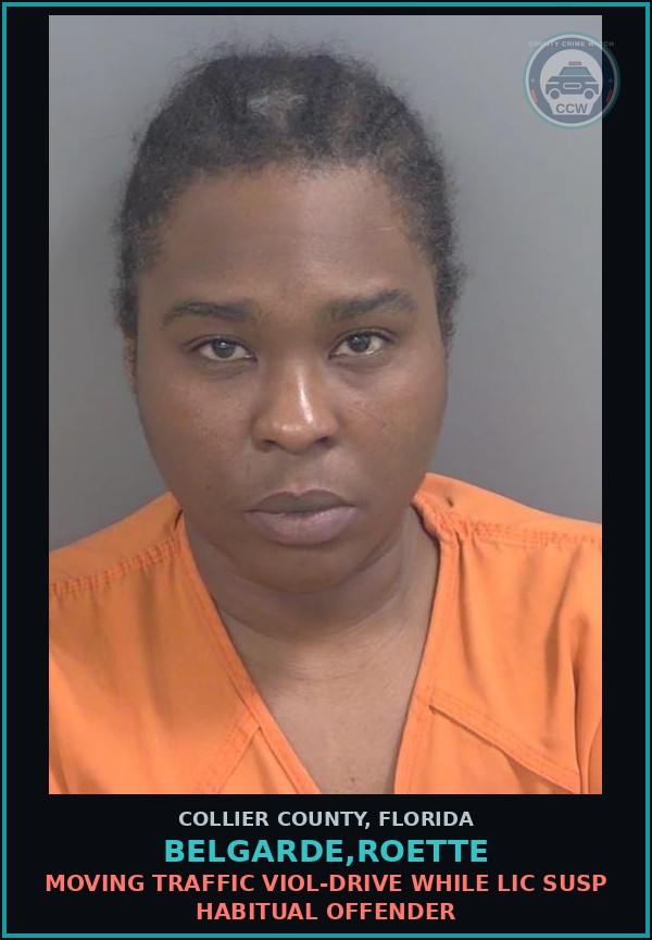 Booking mugshot of BELGARDE,ROETTE in Collier County