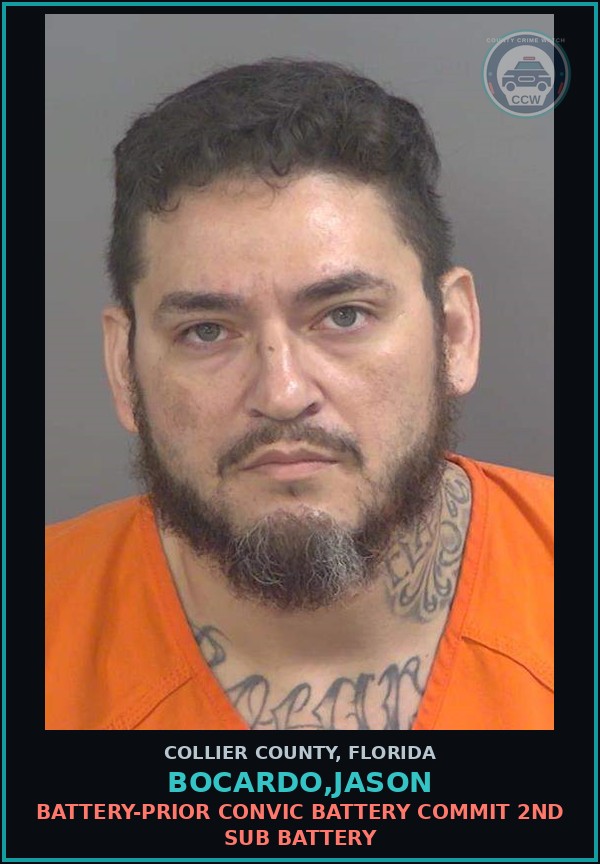 Booking mugshot of BOCARDO,JASON in Collier County