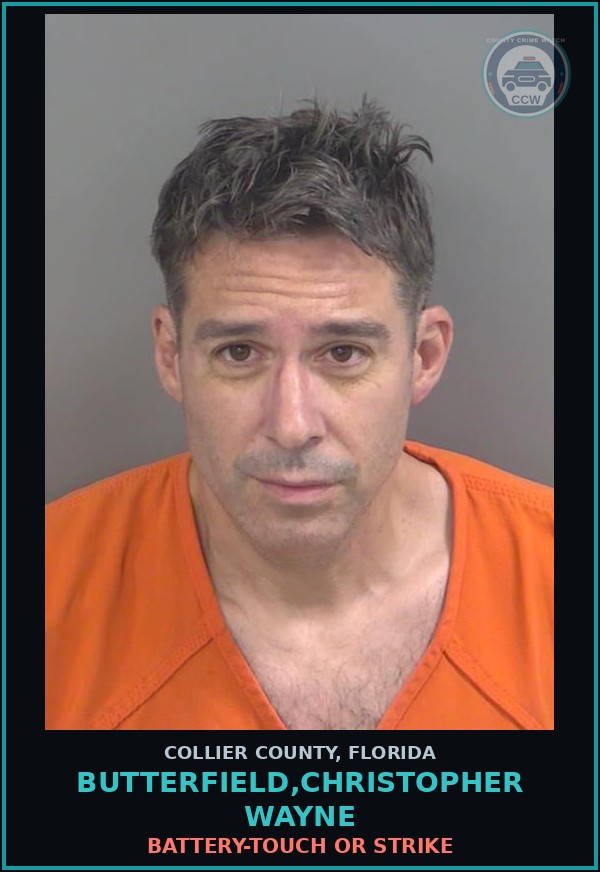 Booking mugshot of BUTTERFIELD,CHRISTOPHER WAYNE in Collier County