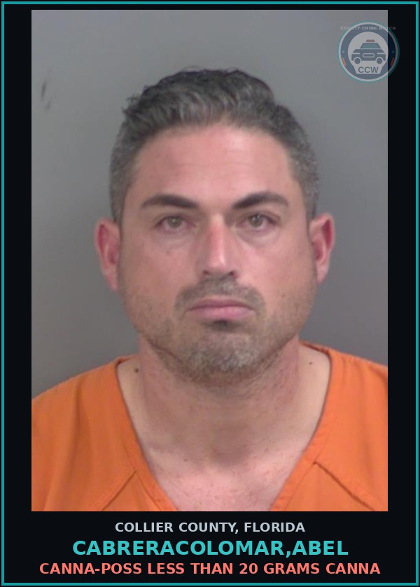 Booking mugshot of CABRERACOLOMAR,ABEL in Collier County