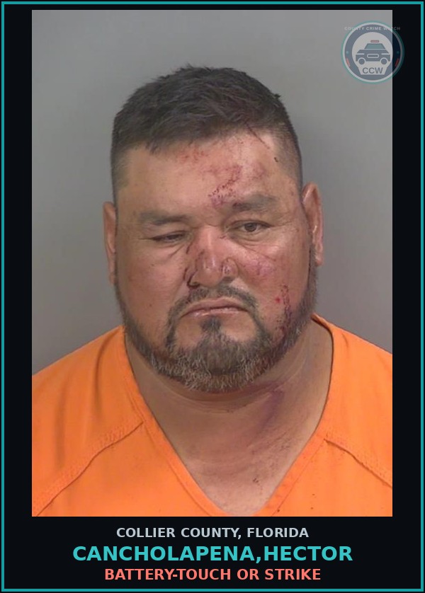 Booking mugshot of CANCHOLAPENA,HECTOR in Collier County