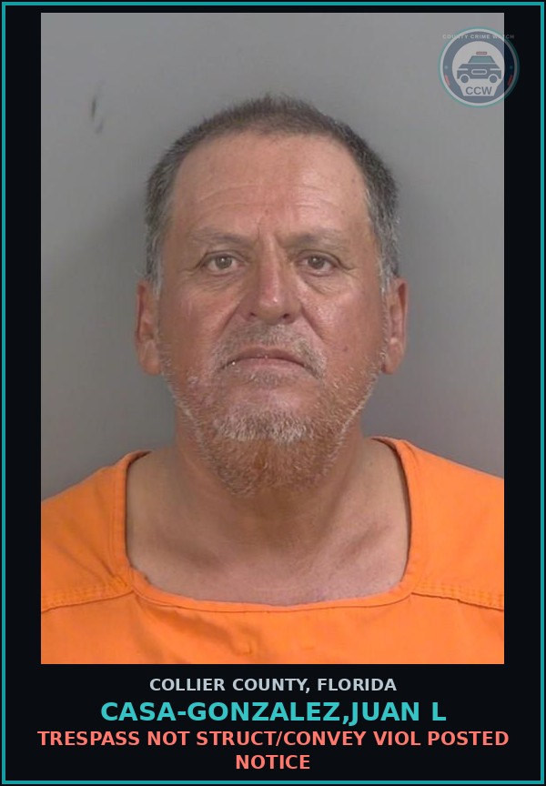Booking mugshot of CASA-GONZALEZ,JUAN L in Collier County
