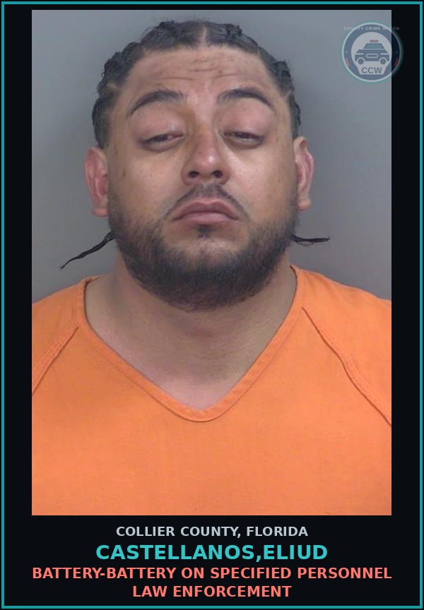 Booking mugshot of CASTELLANOS,ELIUD in Collier County