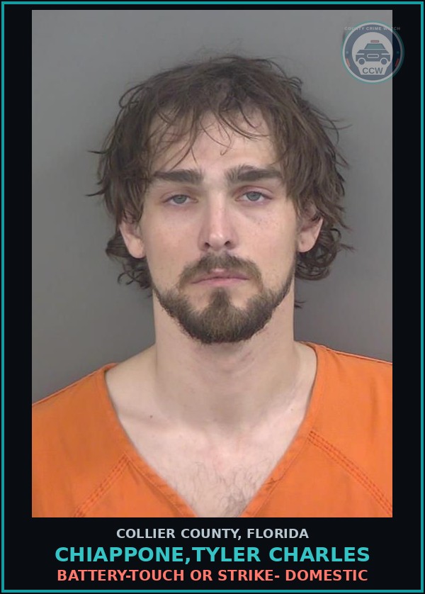 Booking mugshot of CHIAPPONE,TYLER CHARLES in Collier County