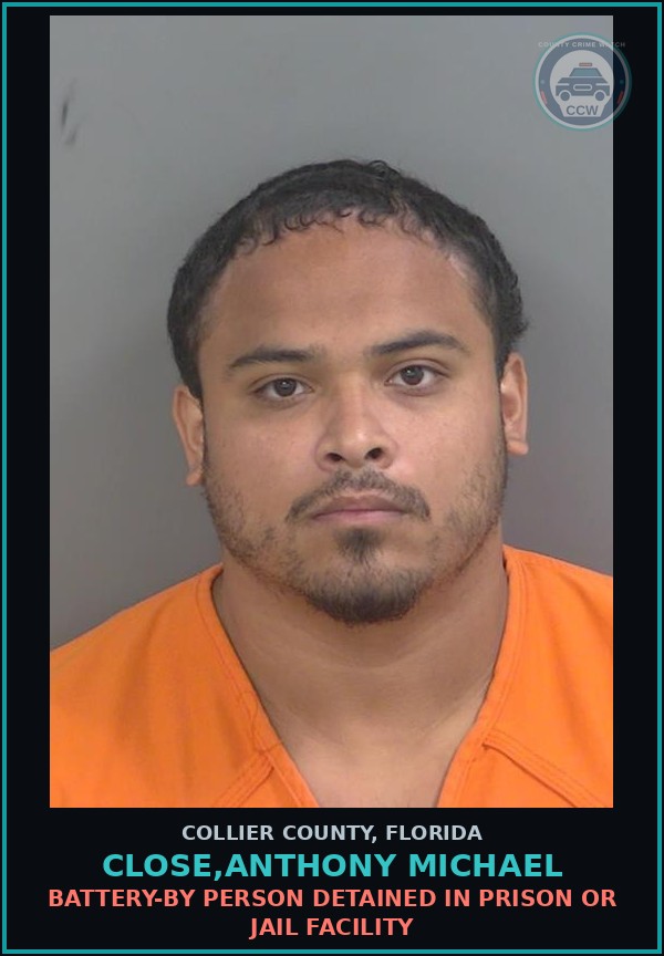 Booking mugshot of CLOSE,ANTHONY MICHAEL in Collier County