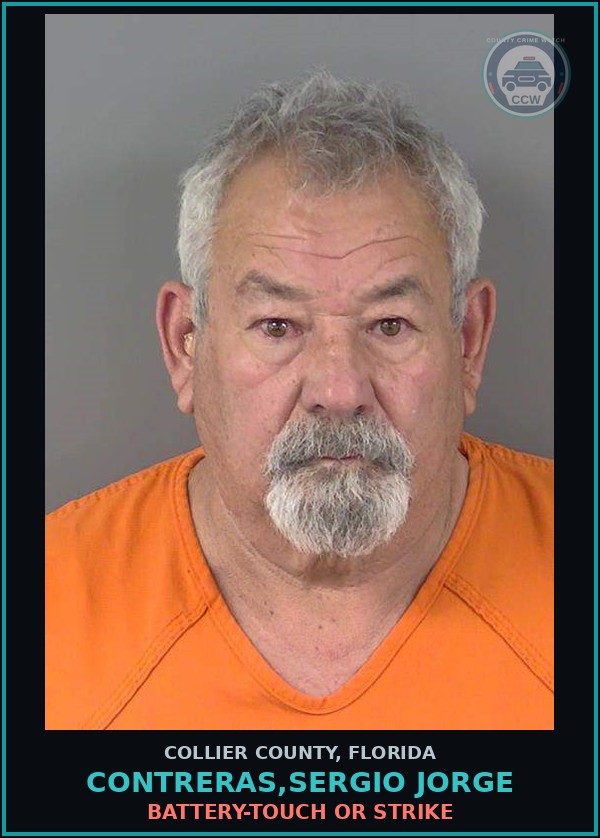 Booking mugshot of CONTRERAS,SERGIO JORGE in Collier County