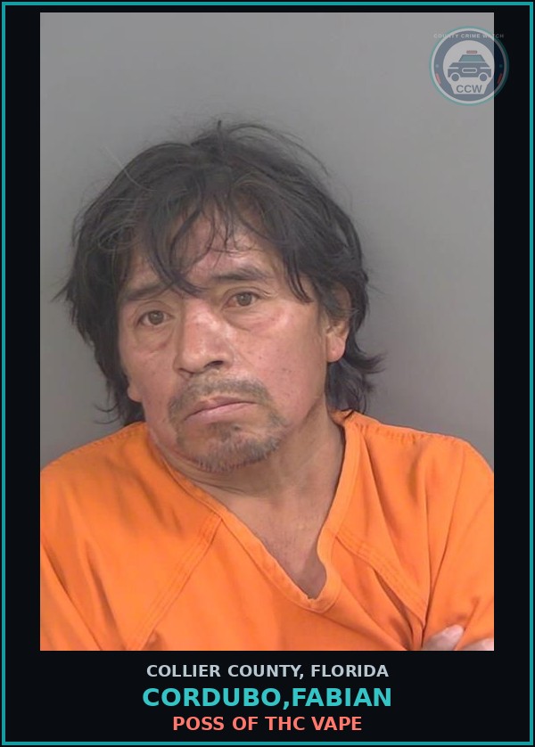 Booking mugshot of CORDUBO,FABIAN in Collier County