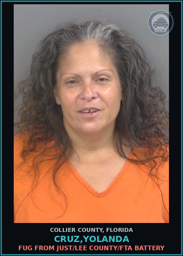 Booking mugshot of CRUZ,YOLANDA in Collier County