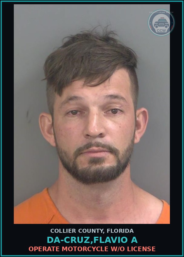 Booking mugshot of DA-CRUZ,FLAVIO A in Collier County