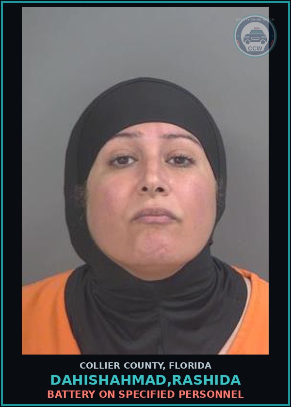 Booking mugshot of DAHISHAHMAD,RASHIDA in Collier County