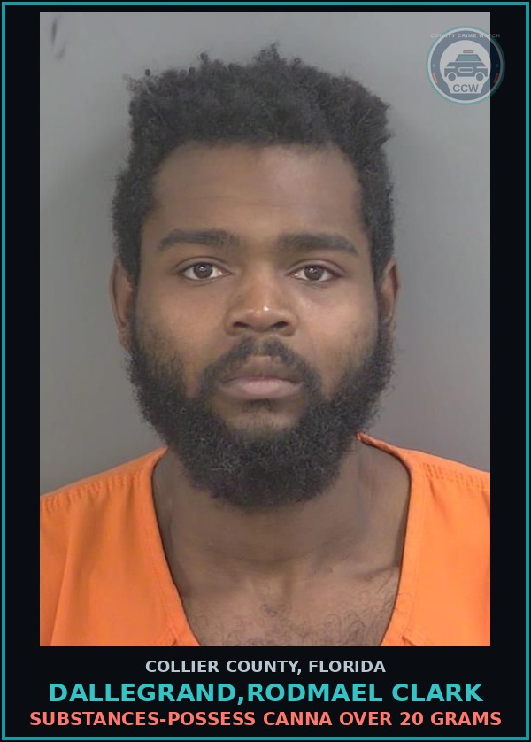 Booking mugshot of DALLEGRAND,RODMAEL CLARK in Collier County