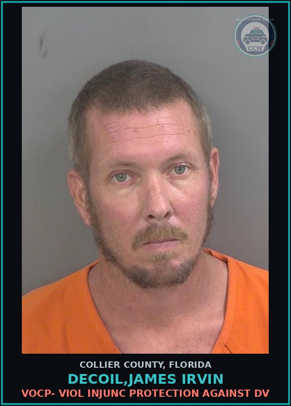 Booking mugshot of DECOIL,JAMES IRVIN in Collier County